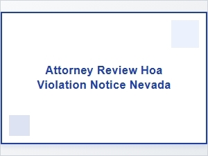 Getting Attorney Review for Nevada Hoa Violation Notice