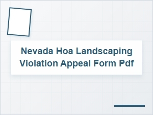 Nevada Hoa Landscaping Violation Appeal Form Pdf Download